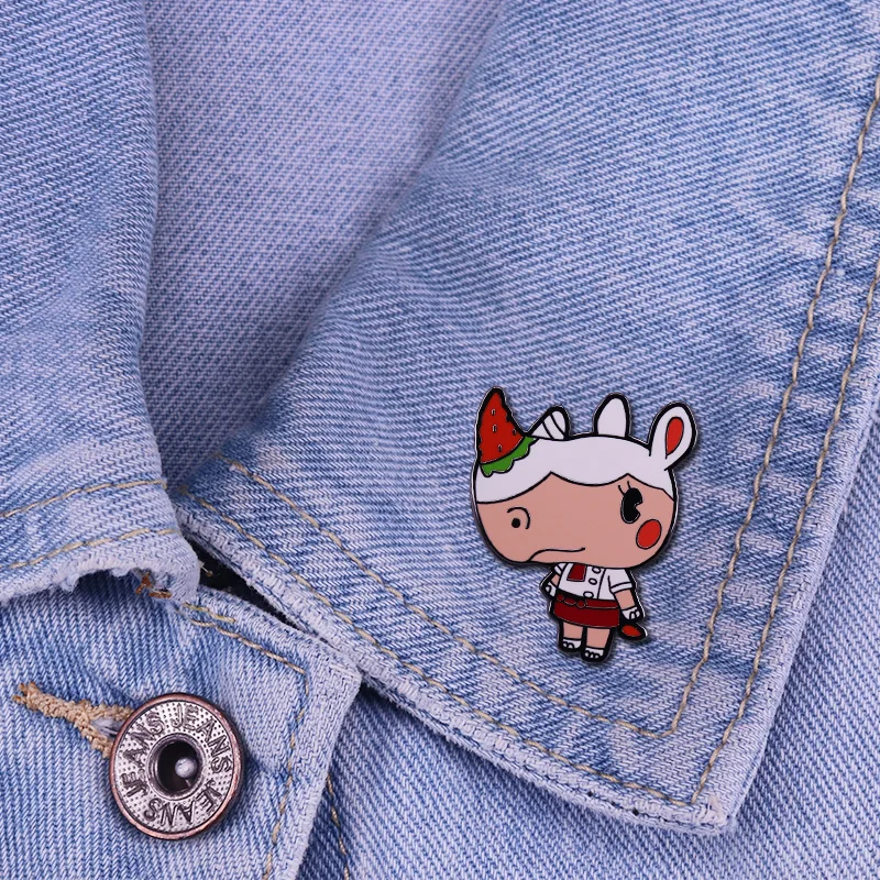 Show off your cutest rhino bestie with these Animal Crossing inspired pins! | Украшения и аксессуары