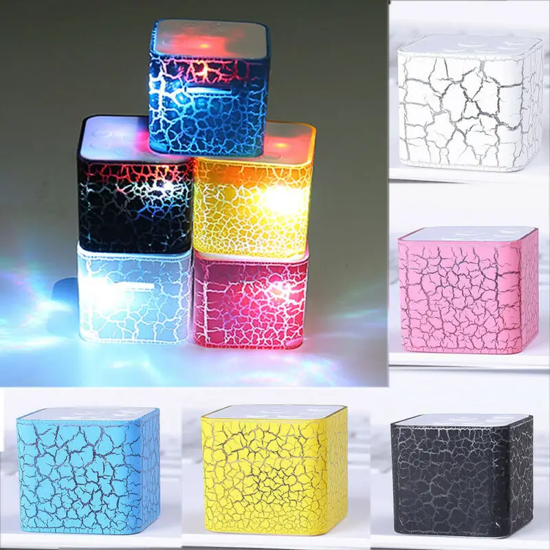 Портативный светодиодный мини Bluetooth беспроводной динамик TF стерео MP3 USB плеер 5