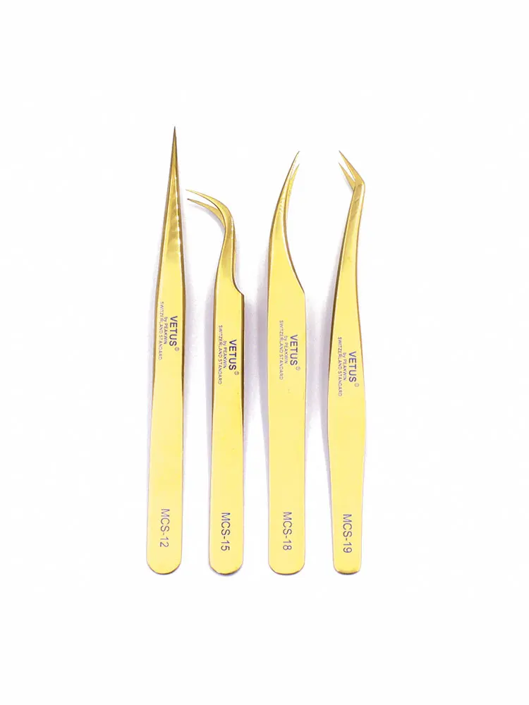 Оригинальные пинцеты Vetus для ресниц отличное закрытие супер точность 3D 6D