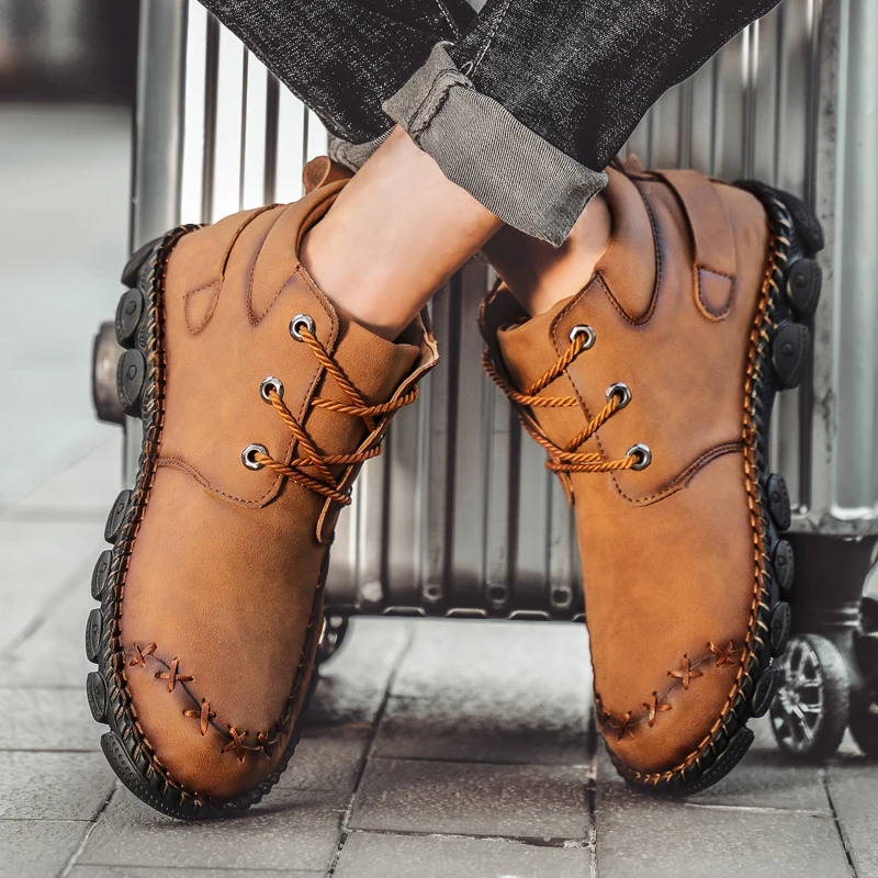 

Классические мужские осенние ботинки Obuv высокие ботинки зимние удлиняющие треккинговые кроссовки с кружевом Осенняя обувь для мужчин для ...