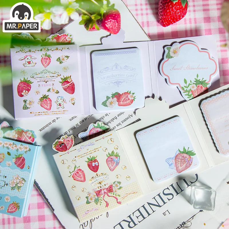 Mr.Paper 120 шт./компл. 4 вида конструкций в стиле Ins серии Sweet Berry Farm наклейки для заметок