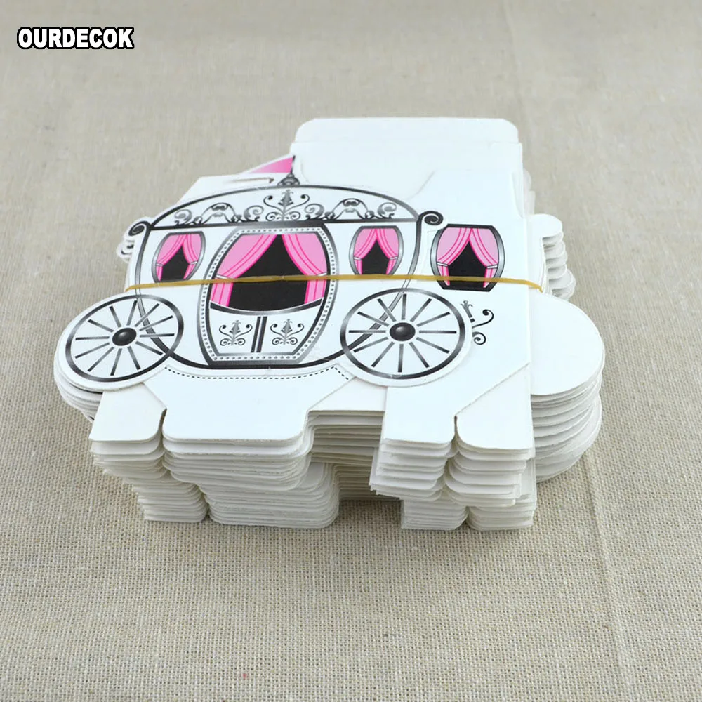 100 шт. миниатюрная Подарочная коробка для конфет из бумаги в виде каретки