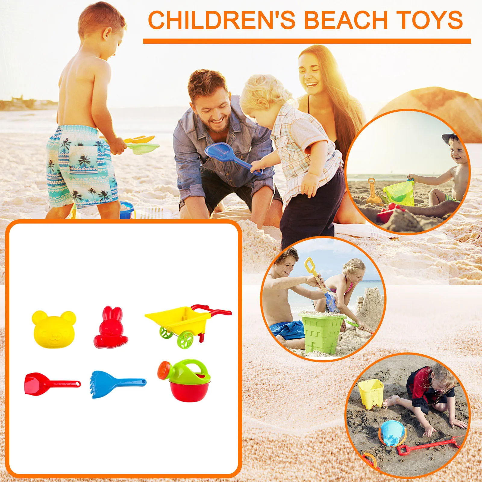 

Baby Toys Beach bag 6Piece Beach Toy Sand Set Sand Play Sandpit Toy Summer Outdoor Toy kids sandpit Game Children Sandbox Set