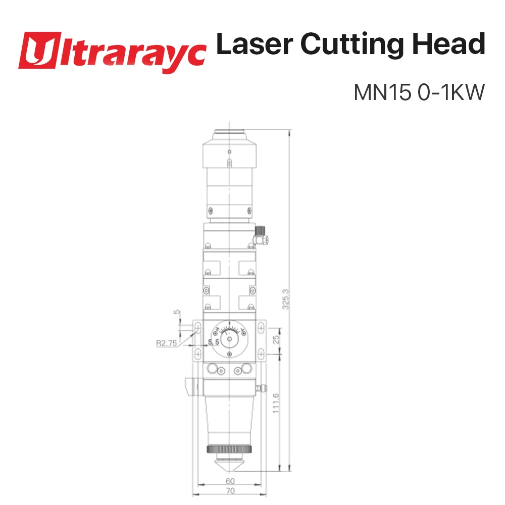 Лазерная режущая головка ultrtonc QBH WSX MN15 0-1000 Вт ручная фокусировка для машины резки