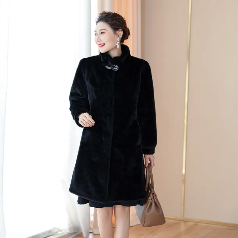 (yihaodi garment making) new Korean version of China Haining imitation mink fur coat in autumn and winter 2021 women's single si