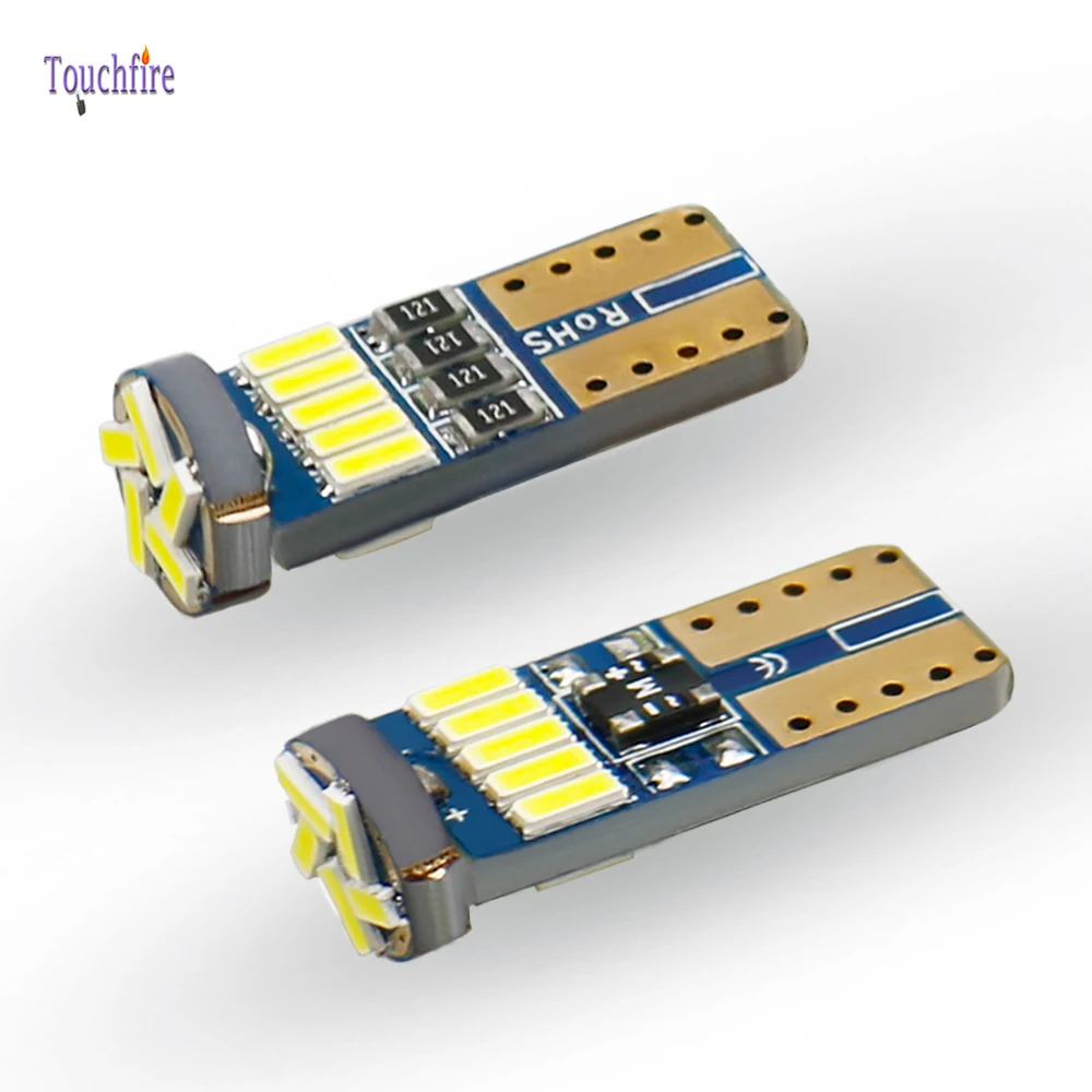 Автомобильная лампа T10 W5W 194 Canbus 500 шт. 4014smd 15Led стояночный купольный боковый маркер