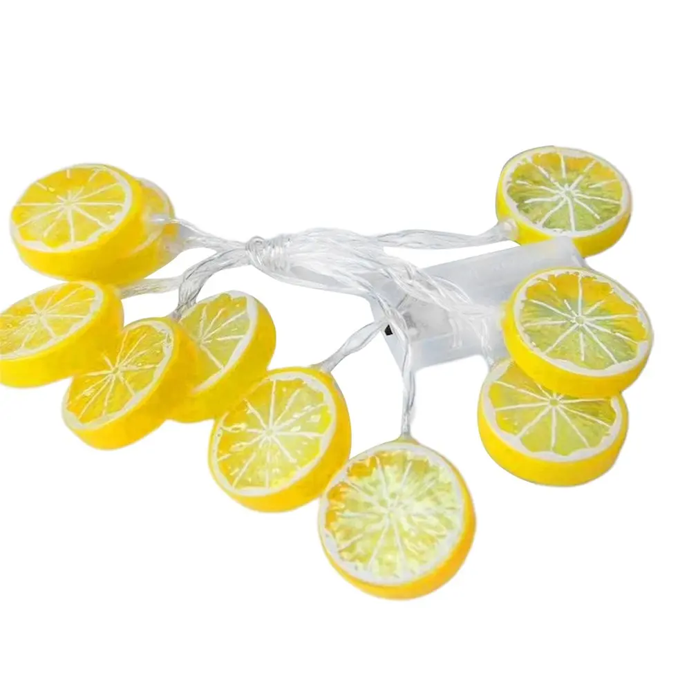 Lemon String Lights Lemon Decorative Light Strings LED Flashing Garland Light Strings Battery Powered Christmas Light Strings