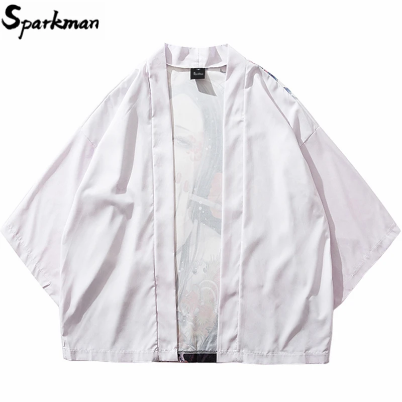 Пиджак-кимоно в японском стиле Харадзюку 2019 укиё-э уличная одежда хип-хоп для