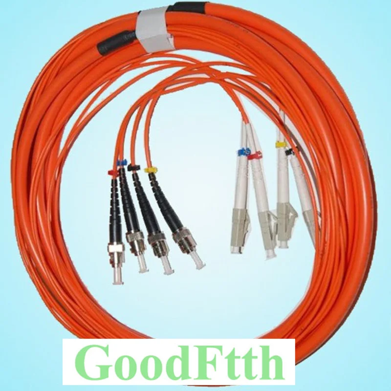 Оптоволоконный патч-корд ST-LC Multimode 50/125 OM2 4 Cores GoodFtth 30m 35m 40m 45m 50m 60m 70m 80m 90m 100m