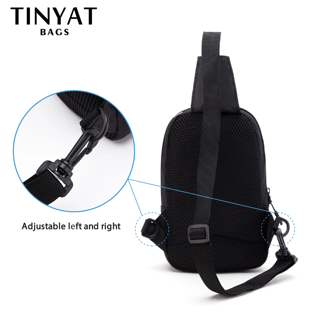 Men's Breast Package Students Outdoor Sports and Casual Bag Canvas Water-Resistant and Wear-Resistant Bag Backpack