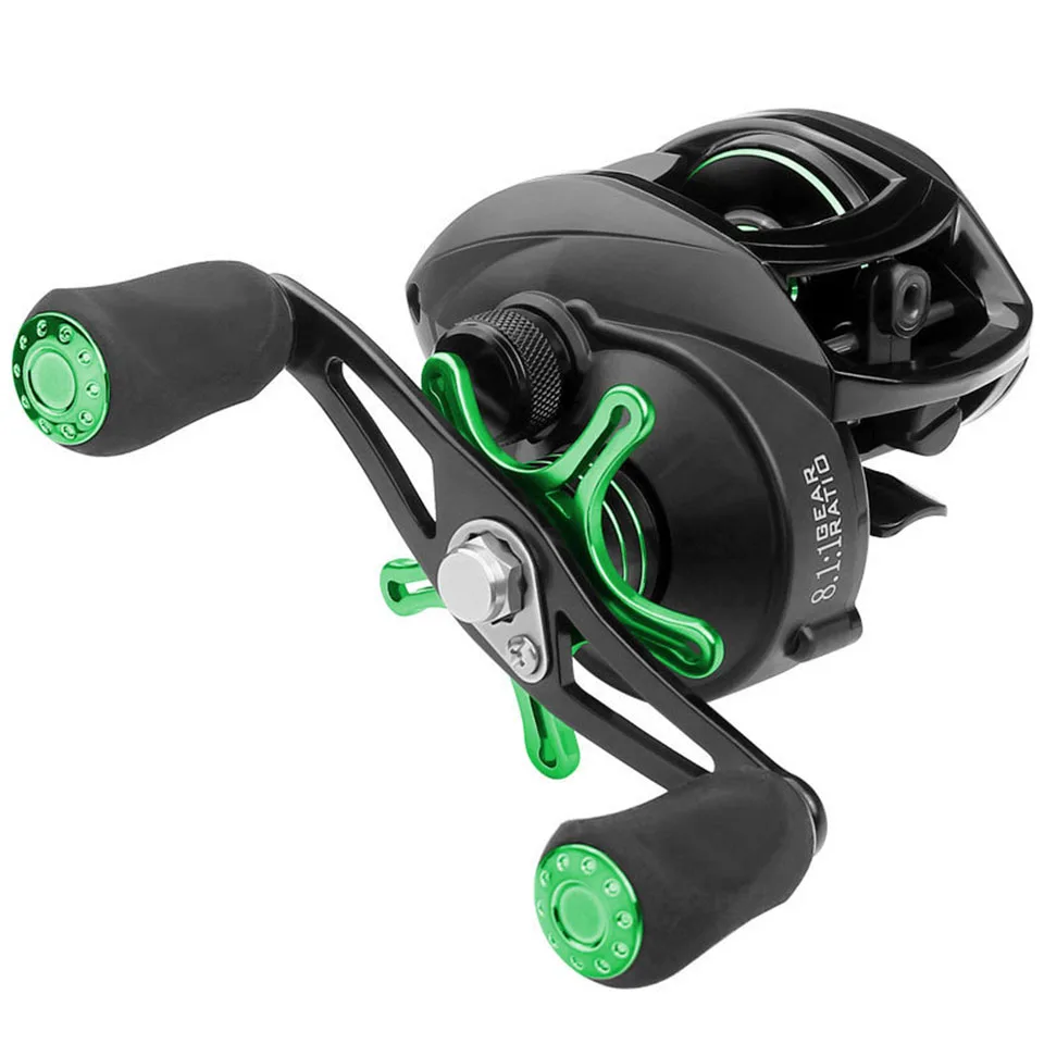 

New Arrivals 8KG Max Drag Left Right Hand Reel White Bass Reel Fishing 8.1:1High Speed Fishing Reel Reinforced