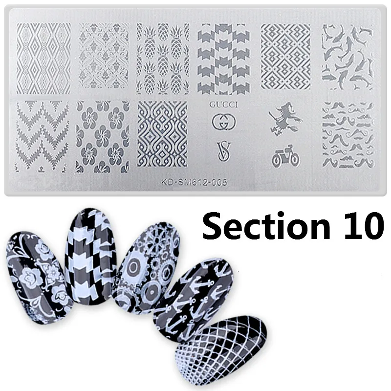 1 шт. дизайн ногтей горячая пластина Штамповка скребок шаблон геометрический