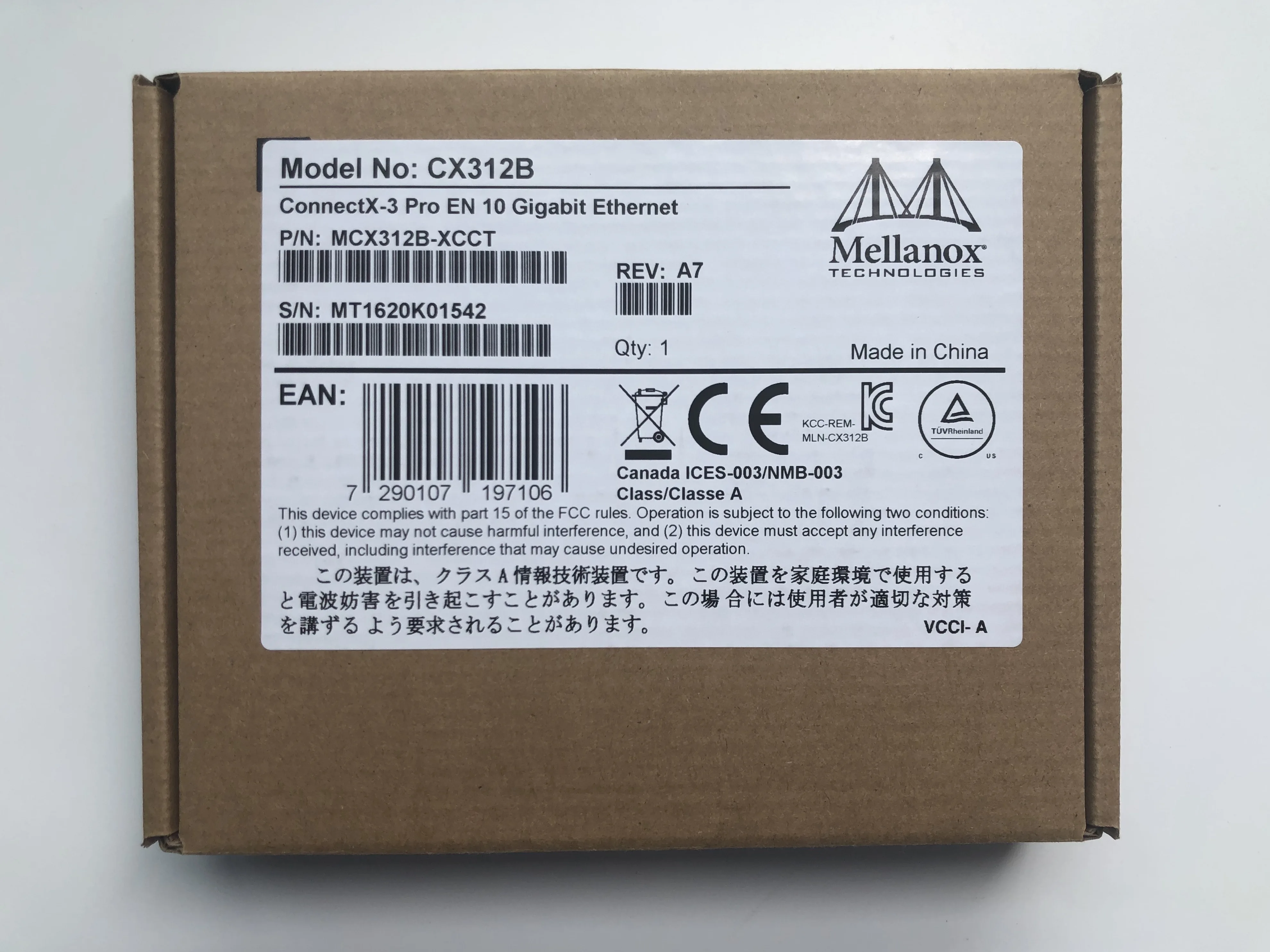 

Original Mellanox MCX312B-XCCT CX312B ConnectX-3 Pro EN 10GB network card