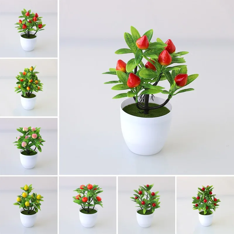 Новые искусственные растения для домашнего декора реалистичное Персиковое