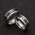 Кольцо для мужчин и женщин, оригинальное кольцо из нержавеющей стали и углеродного волокна для пары