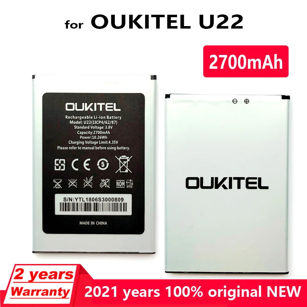 Новый оригинальный аккумулятор для телефона 2700 мАч U 22 Oukitel U22 в наличии сменные