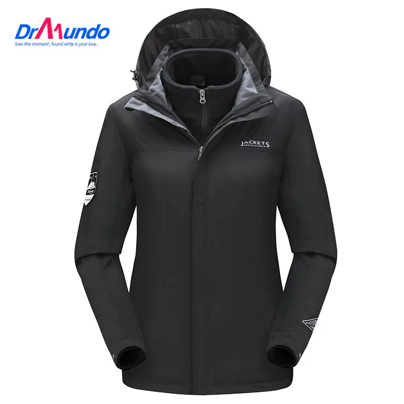 Лыжная куртка для женщин Водонепроницаемый Горные лыжи теплые размера плюс флис