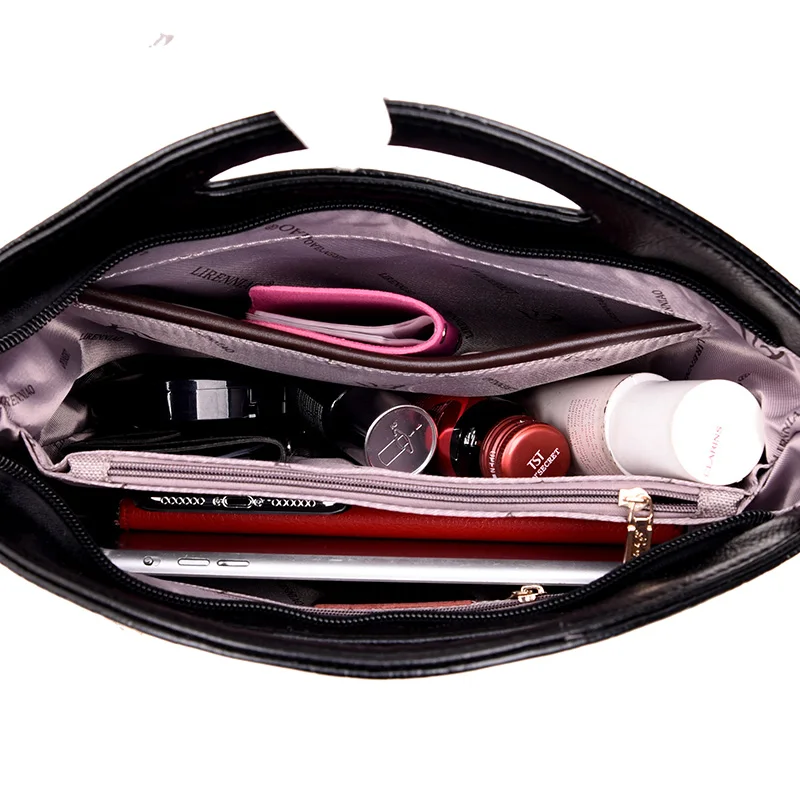 

Luxurious Women's Handbag Chinese Style Flower Pattern Shoulder Bag High Quality Leather Crossbody Messenger Bag Female Tote Bag