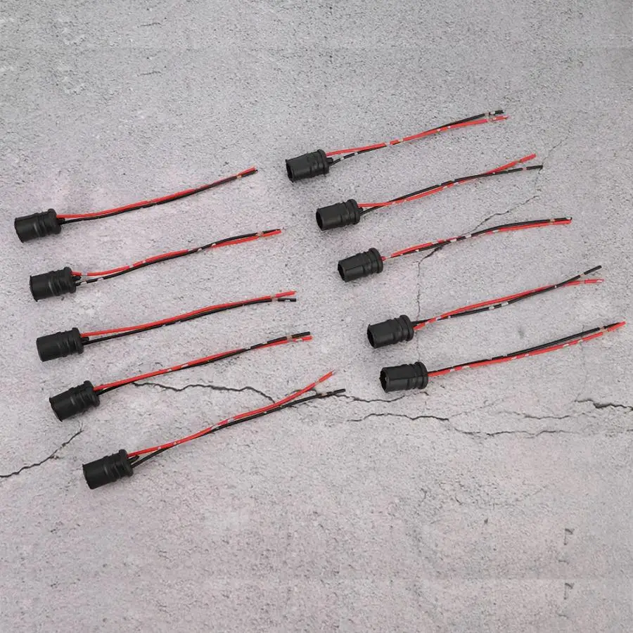 10 шт./компл. DC 12 V мужской W5W T10 мягкий светильник лампа Разъем Держатель для