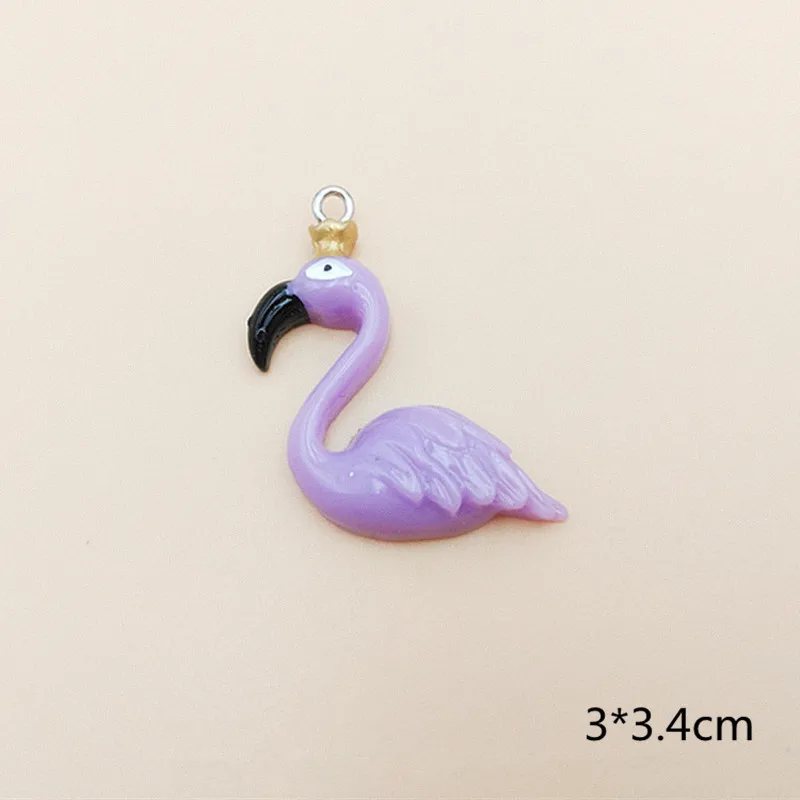 10/20/30 шт. милые животные альпака/Фламинго подвесное кольцо плоская полимерная