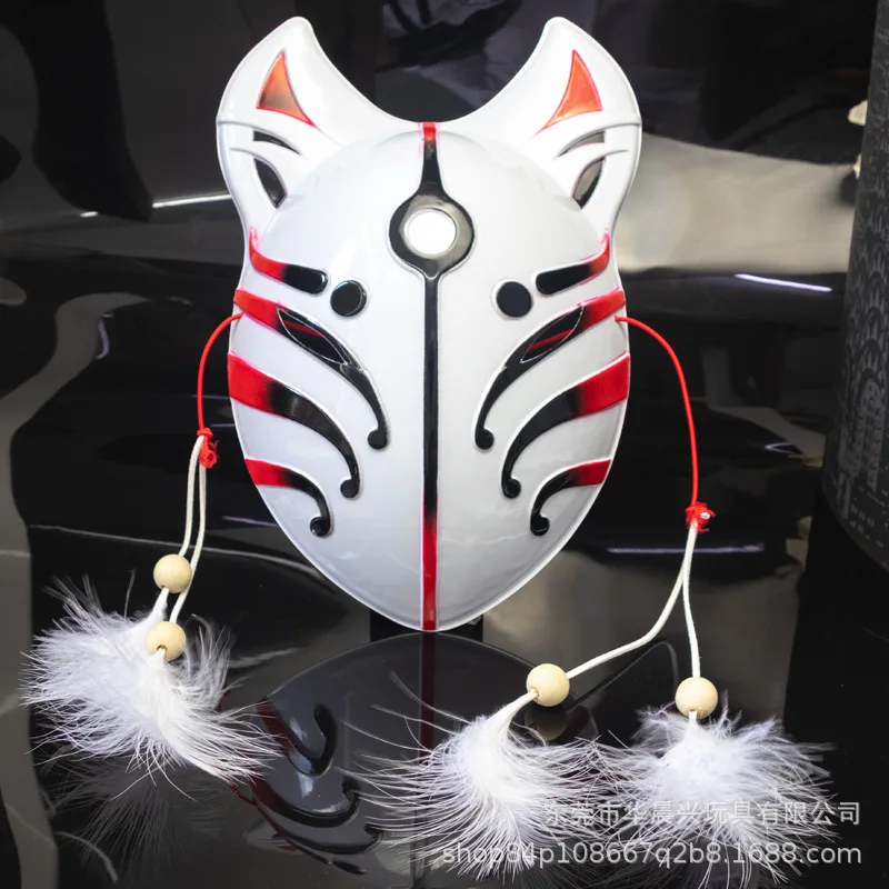 Маски японской лисы лицевая маска в виде кошки ПВХ японском стиле аниме костюмы