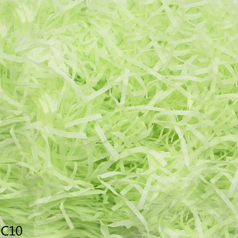 C10 50/100 г бумажная рафия измельченный DIY Подарочная коробка наполнение Crinkle бумага конфетти Свадебная подарочная коробка Заполненные украшения 8 - Цвет: C10