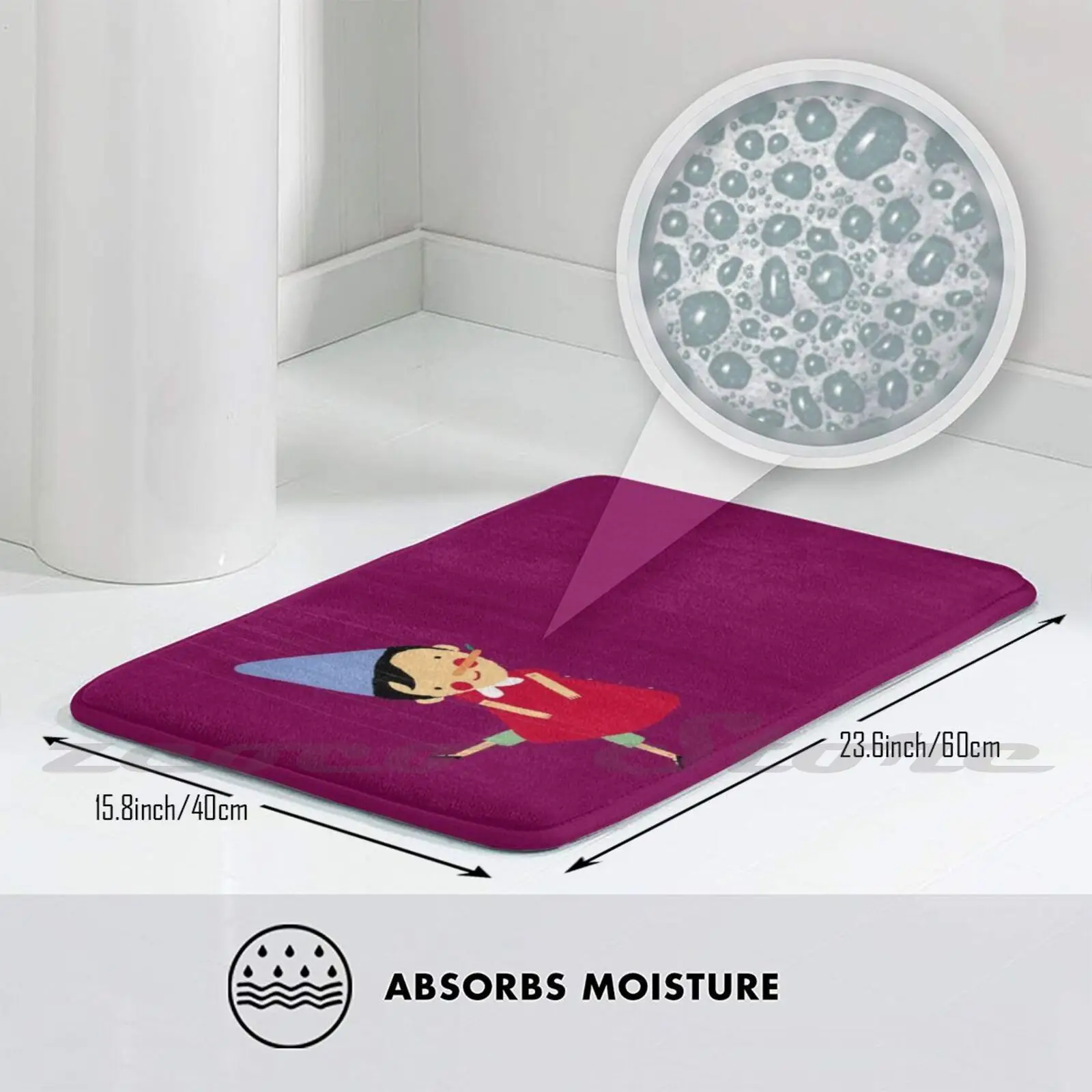 Мягкий коврик-марионетка с итальянской сказочкой Противоскользящий коврик