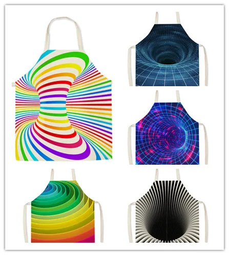 

Фартук Кухонный унисекс с психоделическим 3D-принтом, 68 х55 см