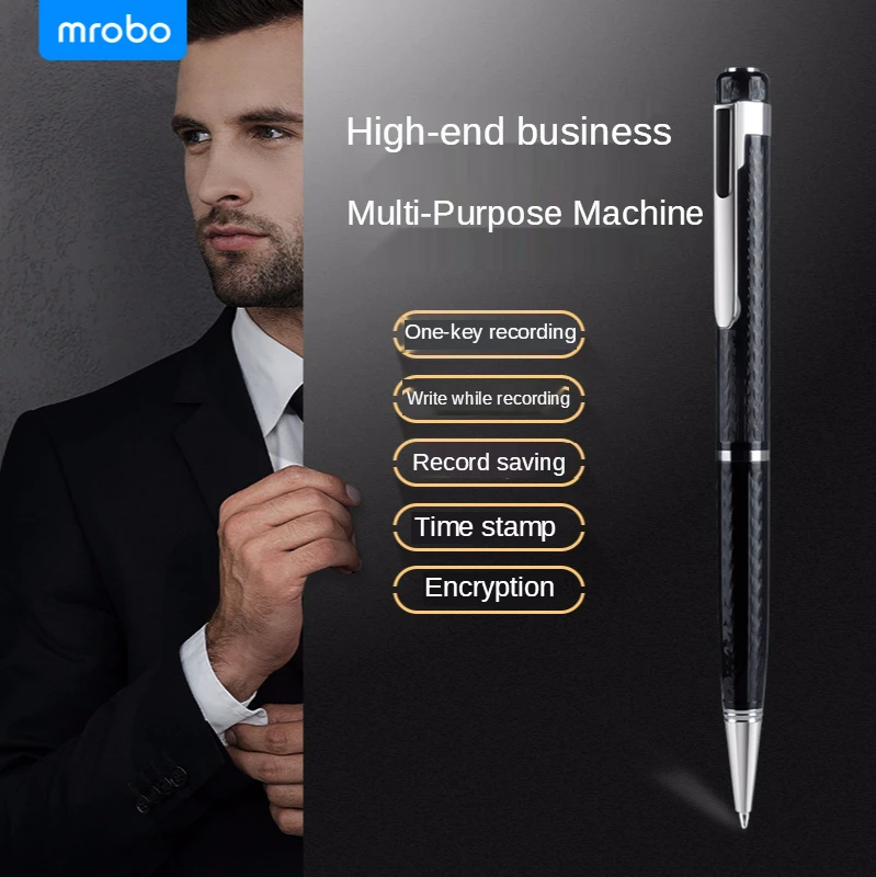 Ручка для записи аудио портативная шумоподавляющая запись WAV встреч учеников |