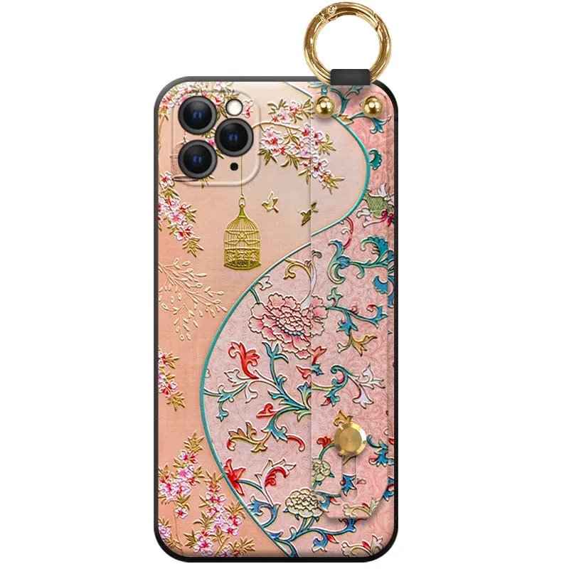

Original Xiaomi 10 Pro Phone Case Wristband Soft Anti Fall Phone Cases for Huawei P40 Pro Simple Cover Case for 11 Pro Max SE