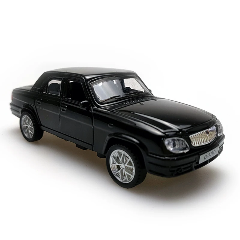 

Volga GAZ 31105 1:32 Scale Model Vehicle Collectible Toy Pull Back Car with Sound & Light