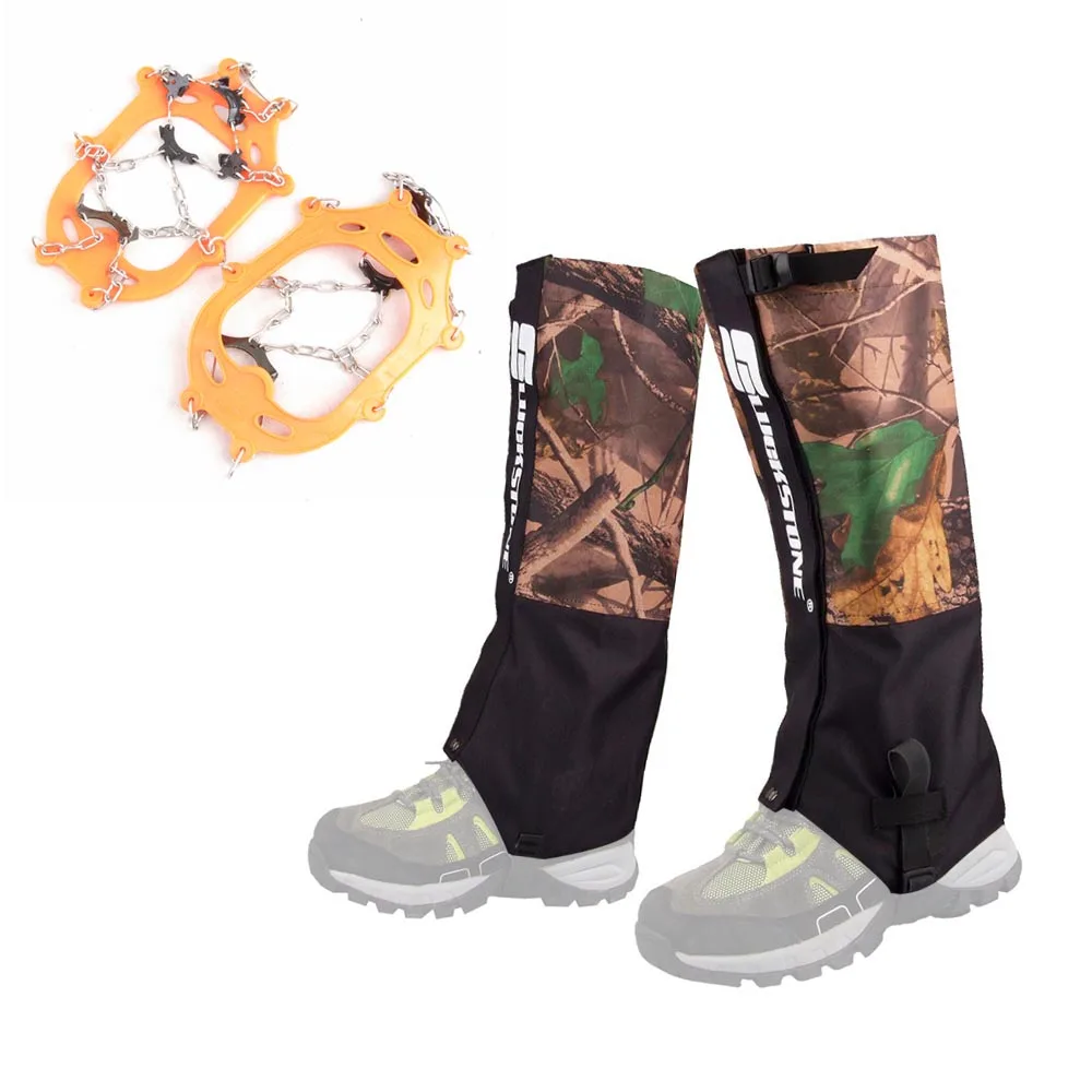 Уличные гетры для взрослых и детей снежные скобы Нескользящие зимние шипы