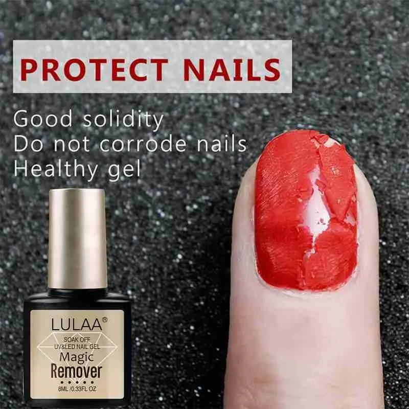 8ml Nail Polish Remover Magic Remover Nail Gel Polish Coat Remover Burst Soak UV Glue Top Makeup Gel Polish Off Fast Base N E2Q6