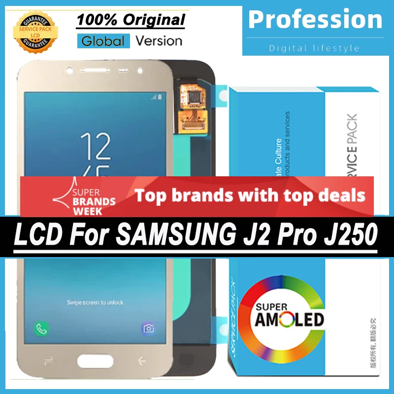 100% Оригинальный 5 0 ''дисплей для Samsung Galaxy J2 Pro 2018 J250 J250F ЖК дисплей с сенсорным