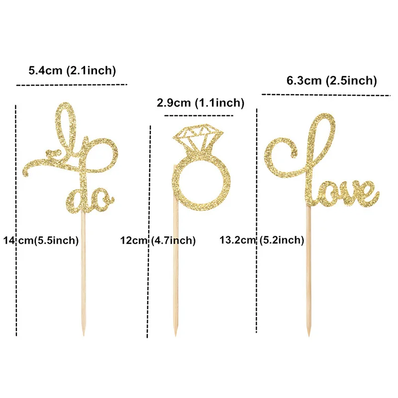 Украшения для свадьбы 12 шт. алмазные топперы кекса топпер торта любовь свадебный