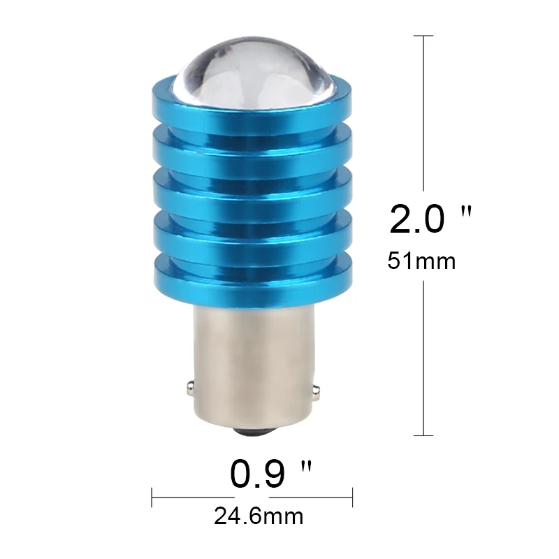 Светодиодная лампа BA15S/P21W/S25 12 В 7 Вт|blue light lamp|12v car led lampbulb |