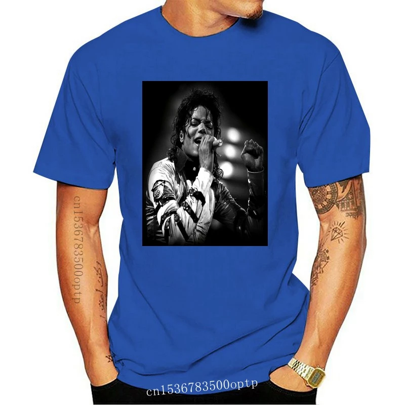 

Men's T-shirt Michael Jackson NEW 100% Cotton Blacks Fruit Of The Loom Cotton Casual Shirt White Top