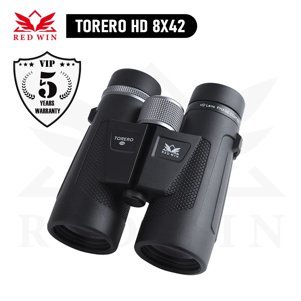 Красный Win Torero HD 8x42 бинокль IPX6/7 Зрительная труба компактный 8 Объектив FMC Дикое