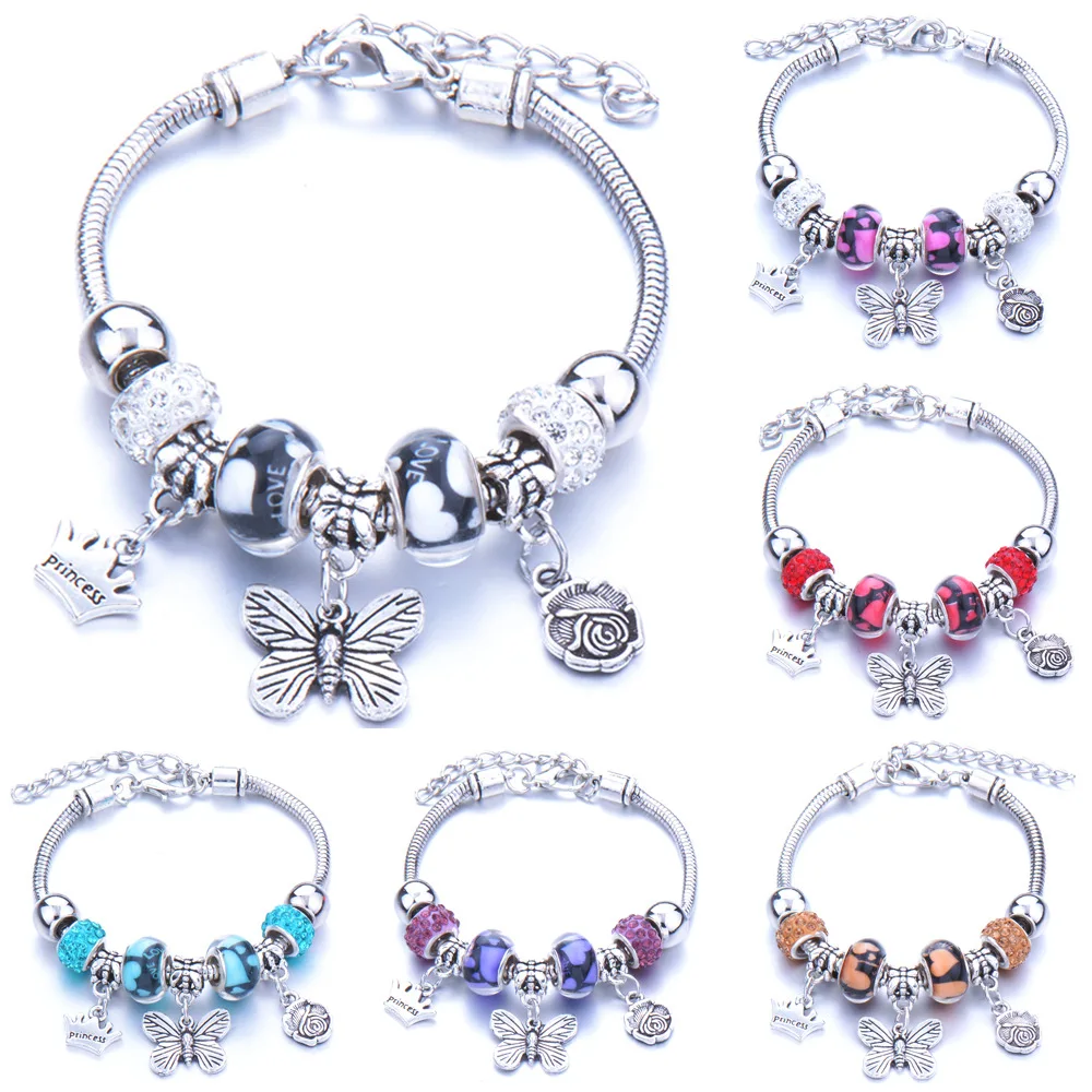 

Fashion Crown Jewelry Charm Bracelet & Bangles with Queen Crown Beads Bracelet for Women Anniversary Sale jewelry