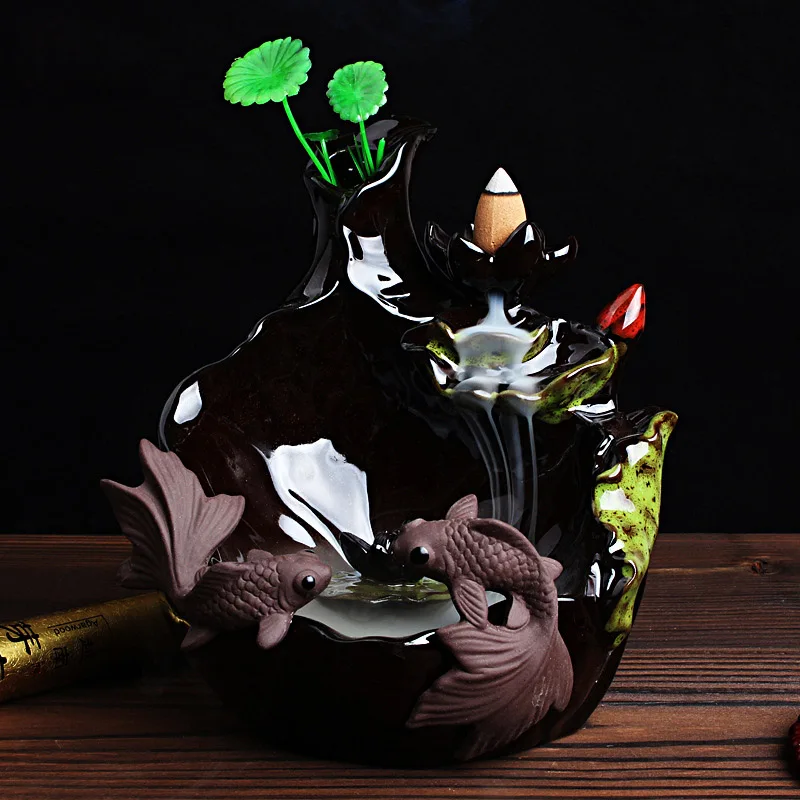 

YeFine New Backflow Incense Burner Cigarette Fountain Home Decor
