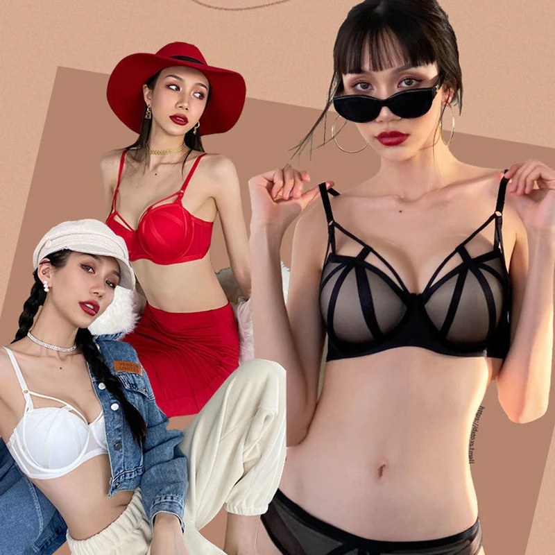 Women's Bra Sexy Strappy Bra Push Up Bras For Small Breasts Gather The Breast Milk To Prevent Sagging Women's Underwear