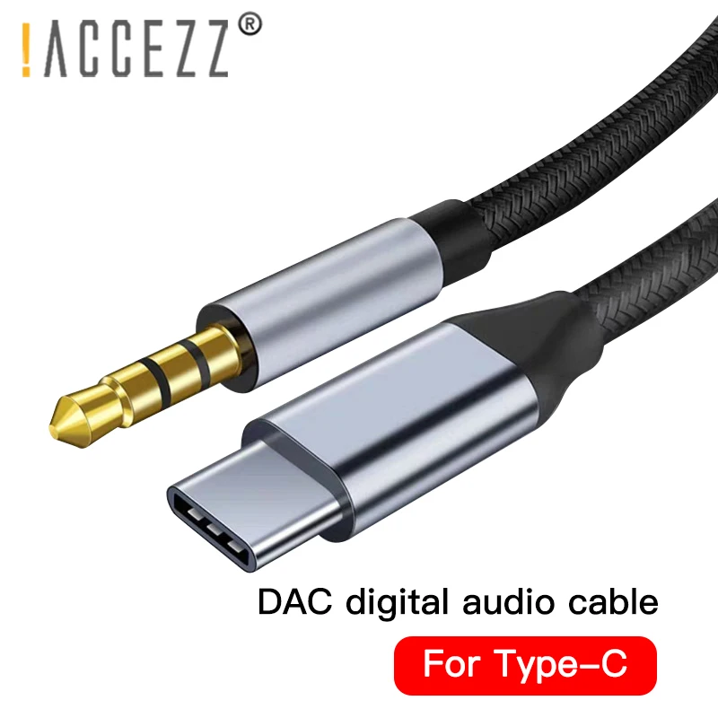 ! ACCEZZ DAC usb type C Aux кабель для samsung S8 S9 S10 Google Plxel 2 3 ADC провод 5 мм Jack автомобильный AUX