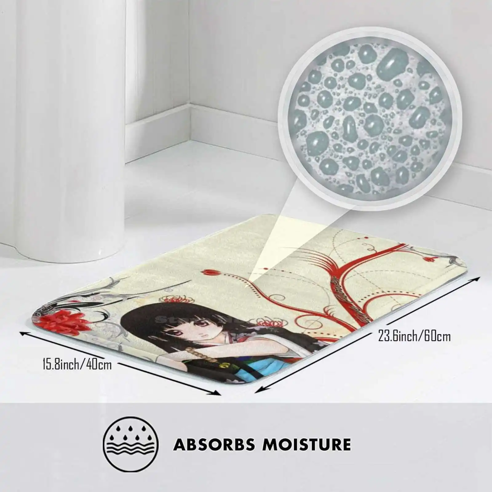 Энма Ай Аниме 3D Товары для дома Мат Руг Ковер Подушка Рот Зубы Возбуждающий Грех Хентай ХХХ Грустный Мальчик Девочки.