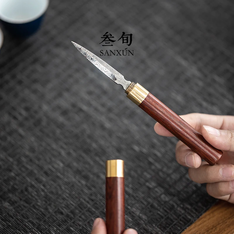 

Chinese Puer Handmade Tea Knife Accessories Home Stainless Steel Tea Knife Cooking Dejar De Fumar Chino Teaware DH50CZD