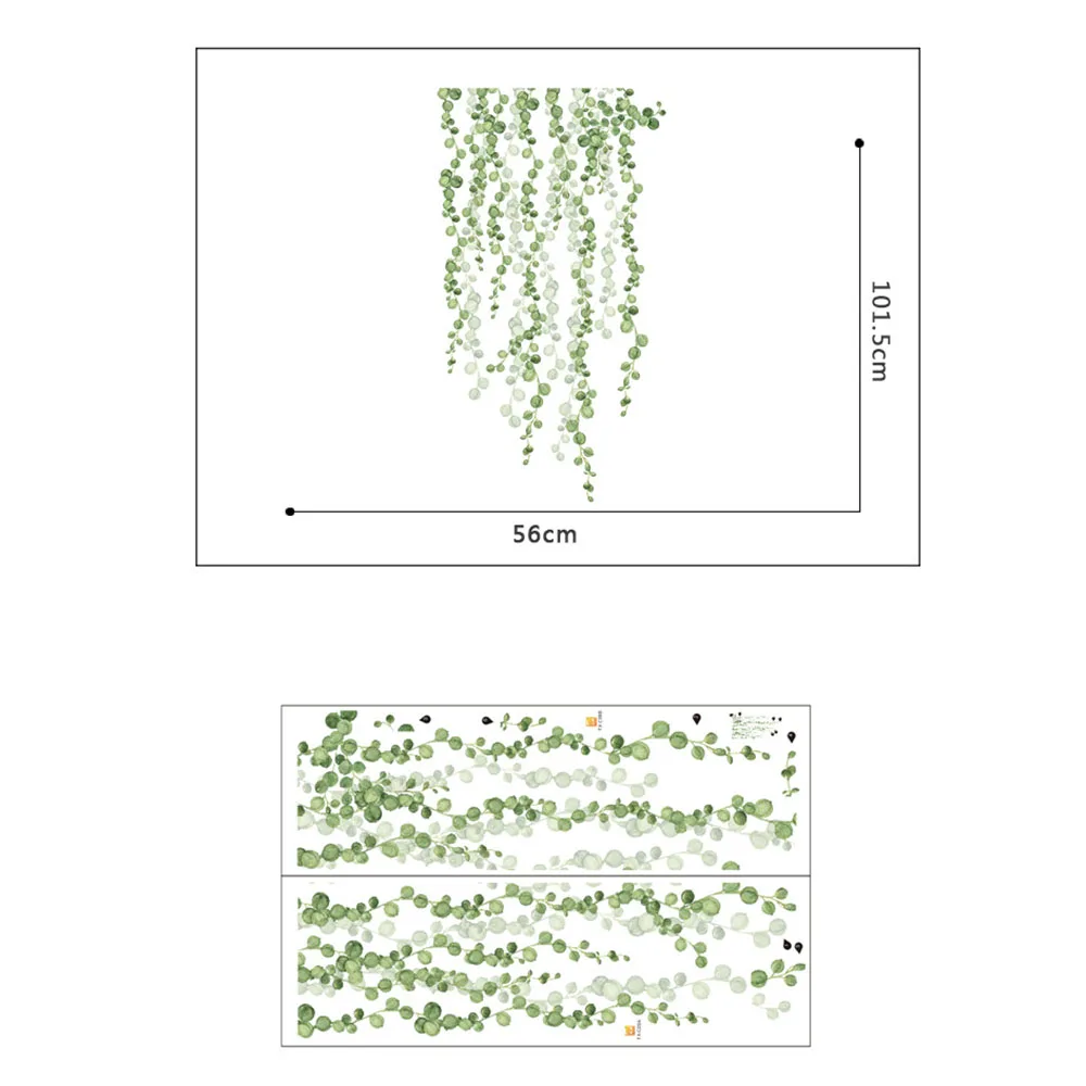 

Plants Wall Stickers Green Leaves Wall Decals Wall Paper Diy Vinyl Murals For Kids Bedroom Livingroom Wall Decoration Room Decor