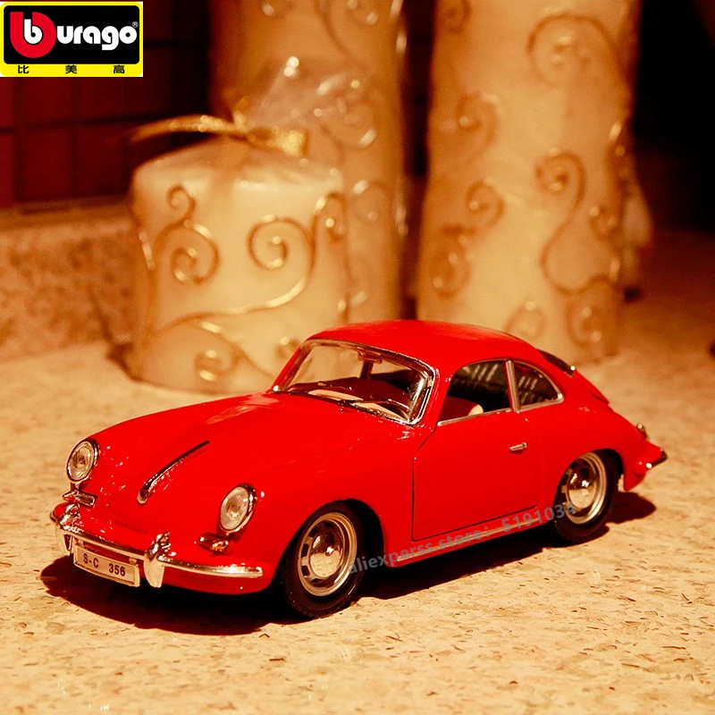 Bburago 1:24 1961 Porsche 356B модель автомобиля из конвертируемого сплава Моделирование