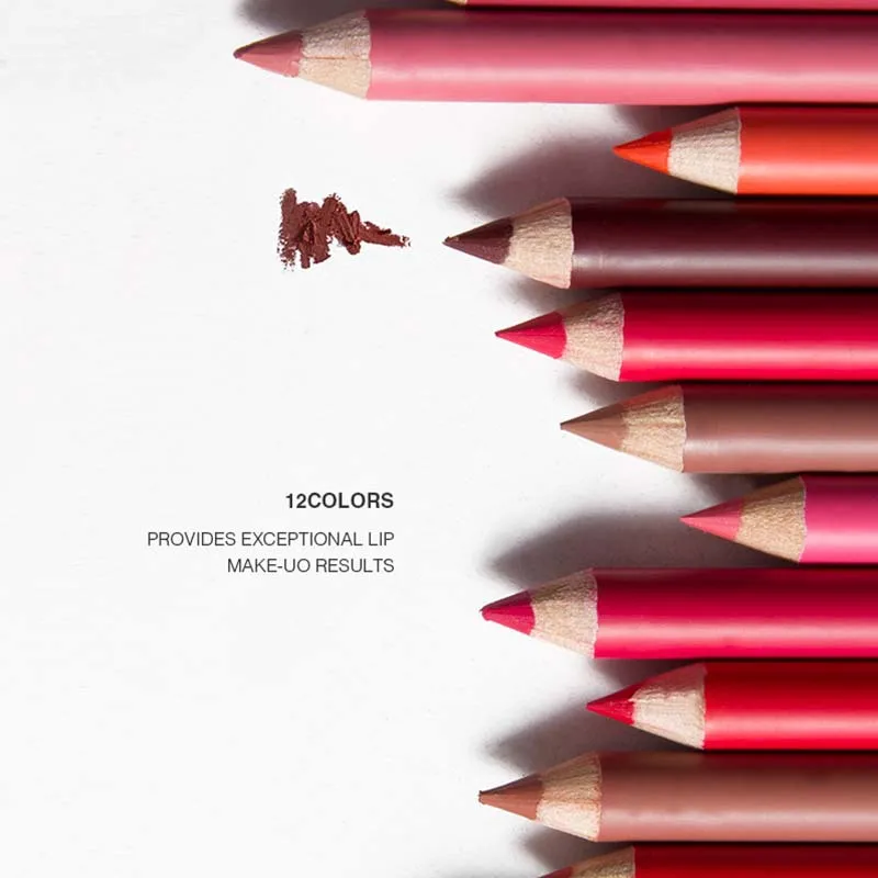 

2pcs MENOW 12-color-dummy Light-lip Pencil Wholesale Durable Waterproof and Skin-protecting Lip Makeup Gift for Women P102
