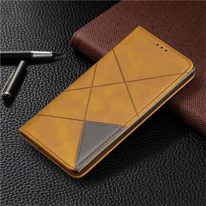 yellow 6 цветов роскошный модный геометрический бизнес Магнитный чехол для Nokia 2,2 3,2 1plus 4,2 6,2 7,2 чехол с флип-стойкой - Цвет: yellow