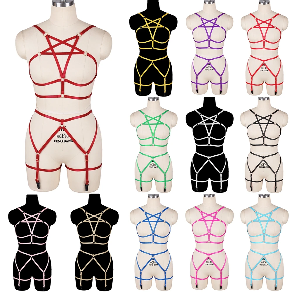 

Женское нижнее белье с подвязками и пентаграммой