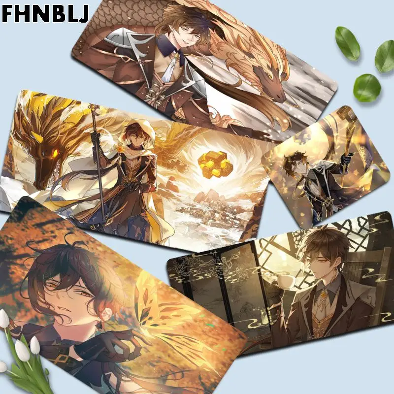 

FHNBLJ Genshin Impact zhongli Boy Gift Pad sizes DIY Mouse pad mat Size for large Edge Locking Speed Version Game Keyboard Pad